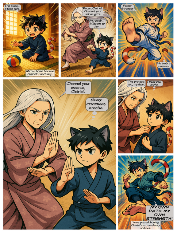 Page intérieure d'un album illustrant le style narratif et visuel